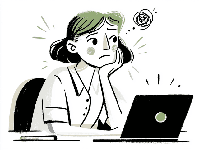 悩んでいる人のイラスト